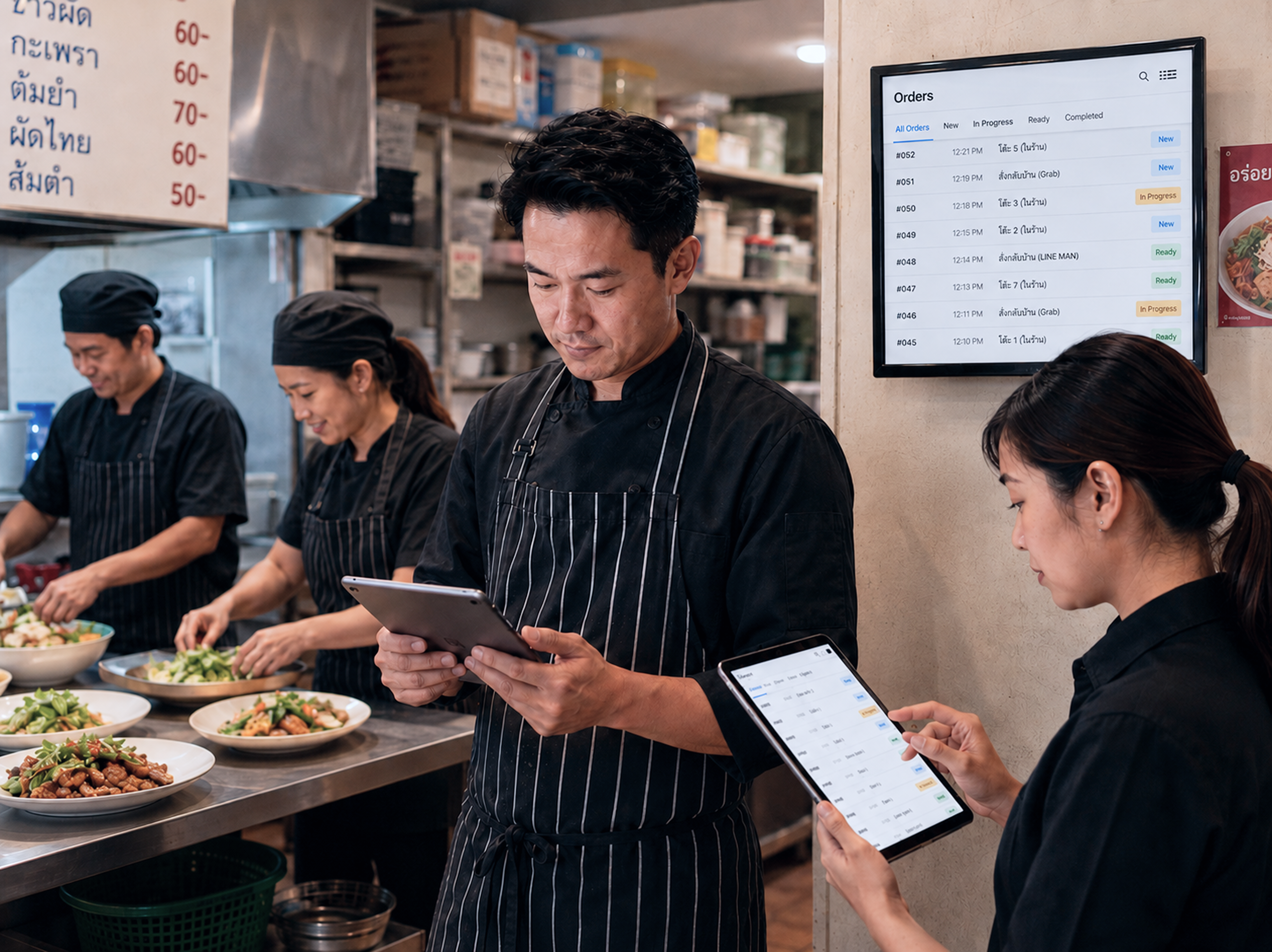 ร้านอาหารที่ใช้งานระบบ POS และระบบสั่งอาหารผ่าน QR Code